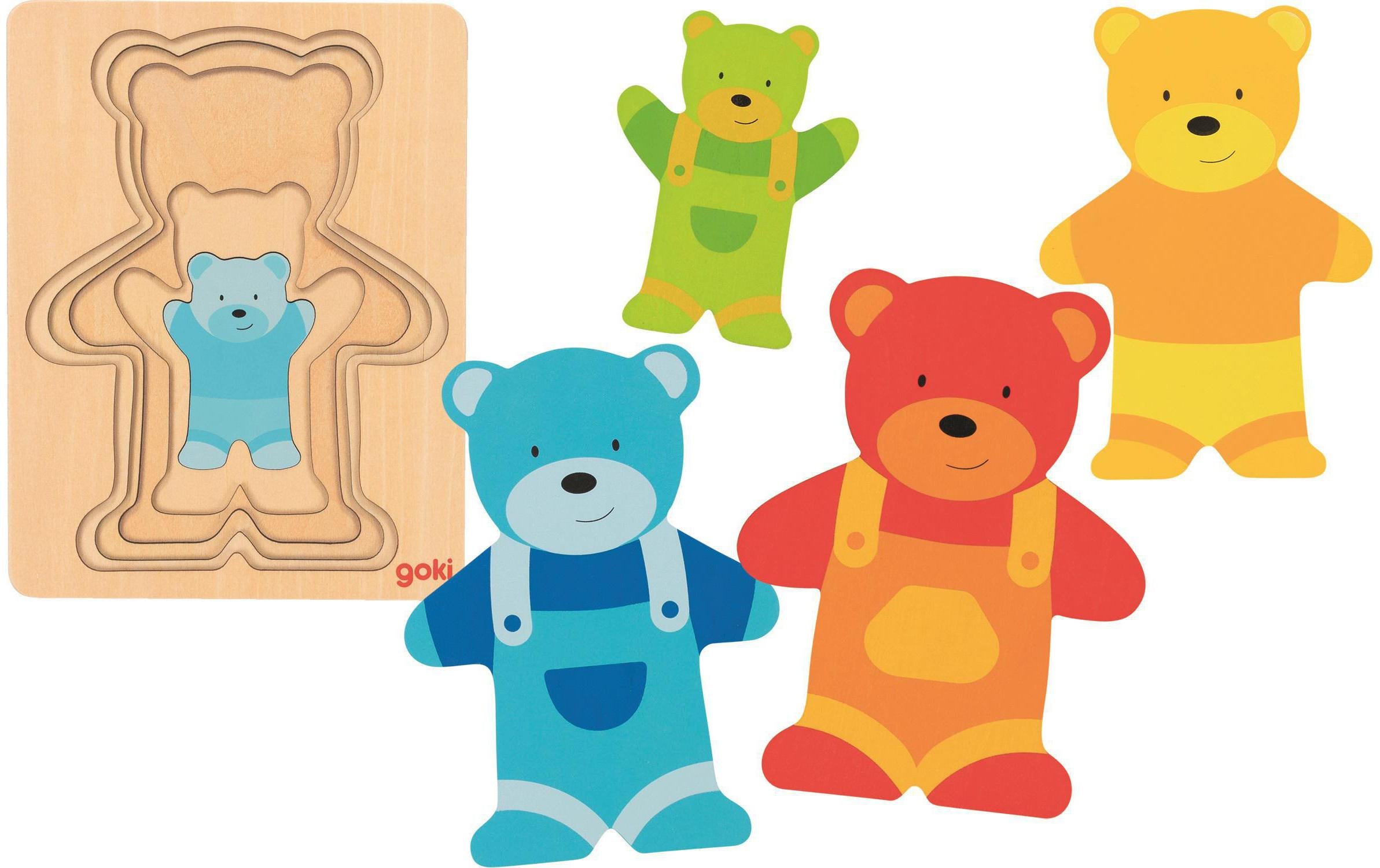 Goki Schichtenpuzzle Bär