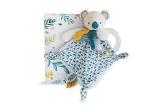DouDou et compagnie | DouDou Geschenkset | Koala Rassel mit Schmusetuch 22cm