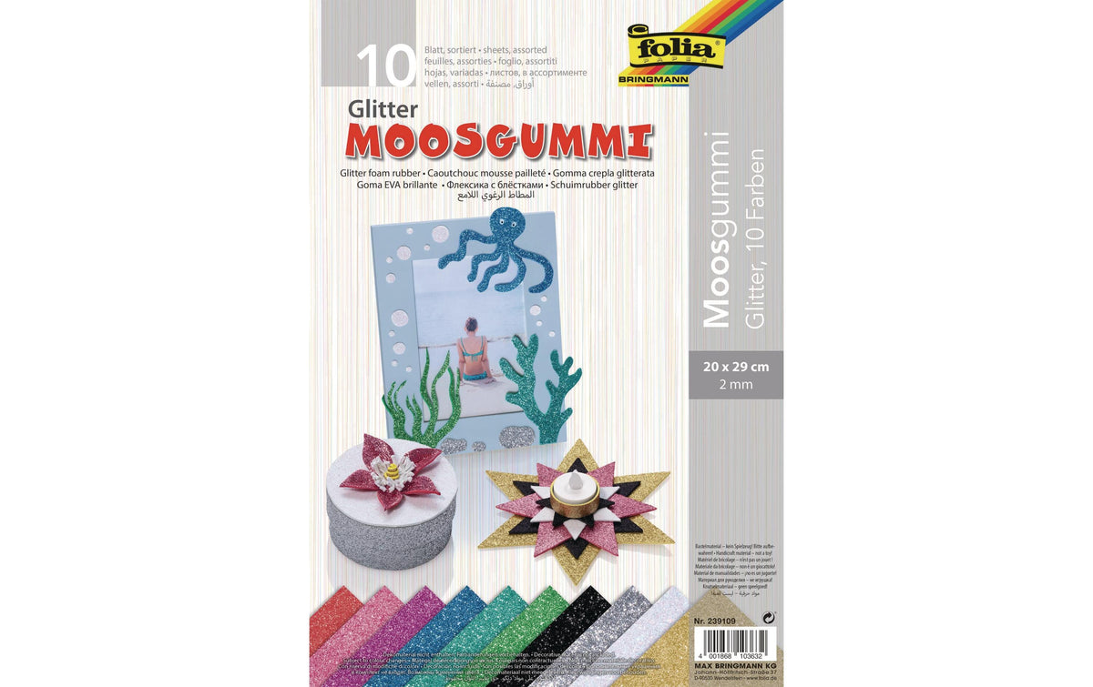 Folia Moosgummi Glitter