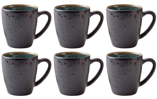 Bitz, Kaffeetasse 190 ml, 6 Stück, Grün/Sch