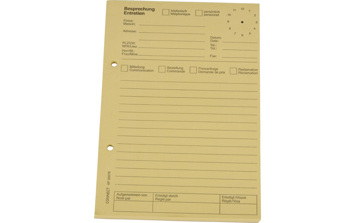 Connect Telefonblock A5 gelb