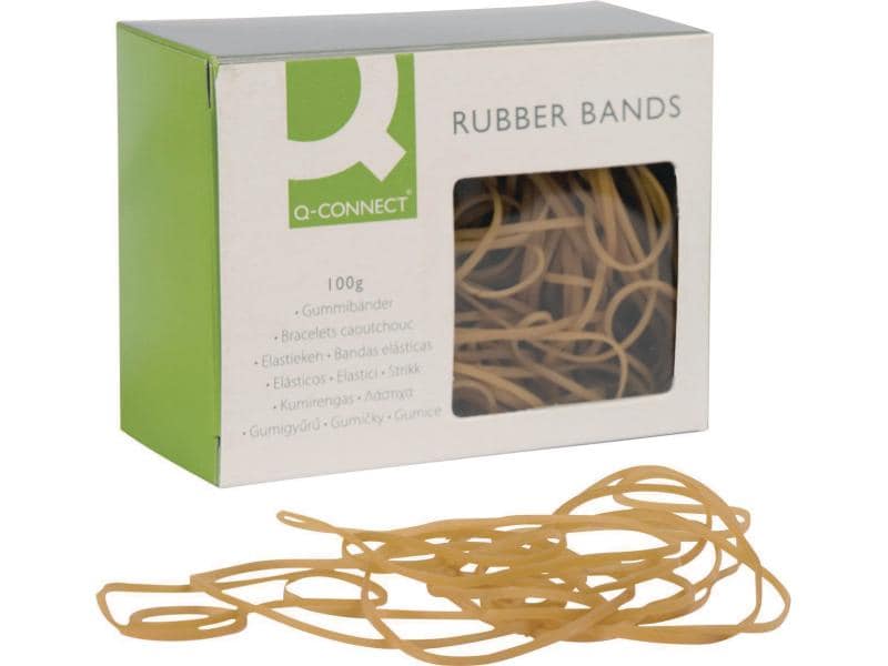 CONNECT | Gummiband Nr. 64 braun, 100g | 6 x 90 mm, 50 Stk.