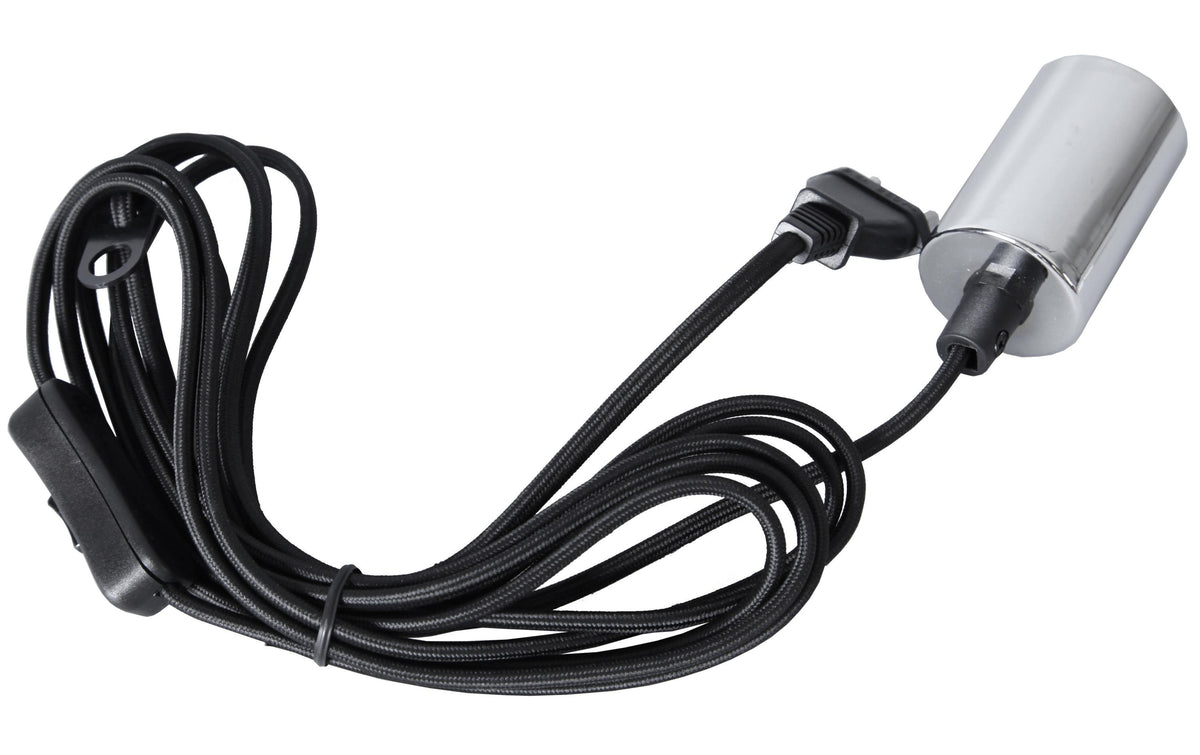 Kabelleuchte mit Switch 3.5M E27 Chrom
