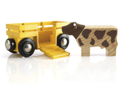 BRIO | Tierwagen mit Kuh | Alter: 3 Jahre, Teile: 2