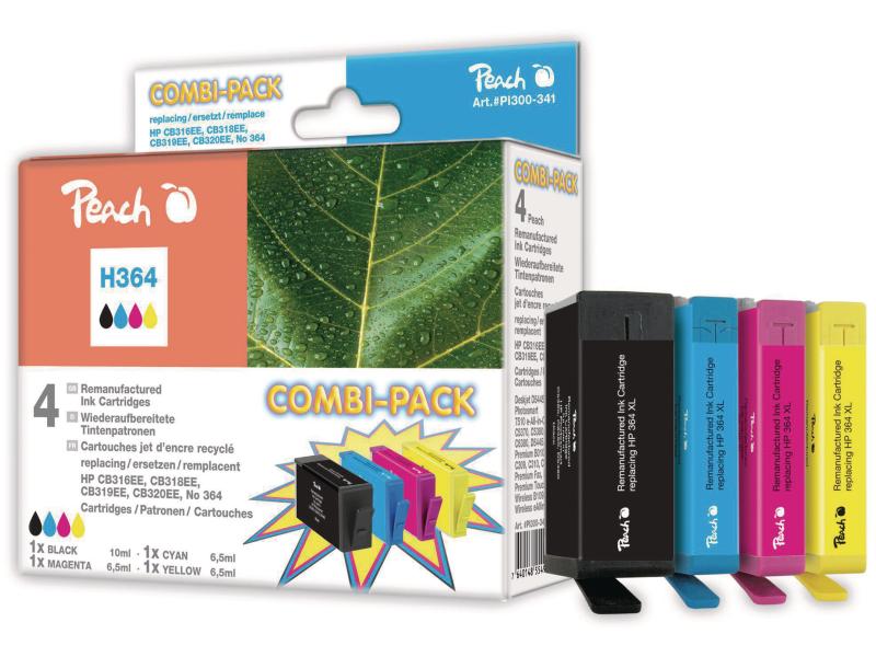 Peach | Tinte HP No 364 MultiPack | 1x 9ml black + 3x 6.2ml