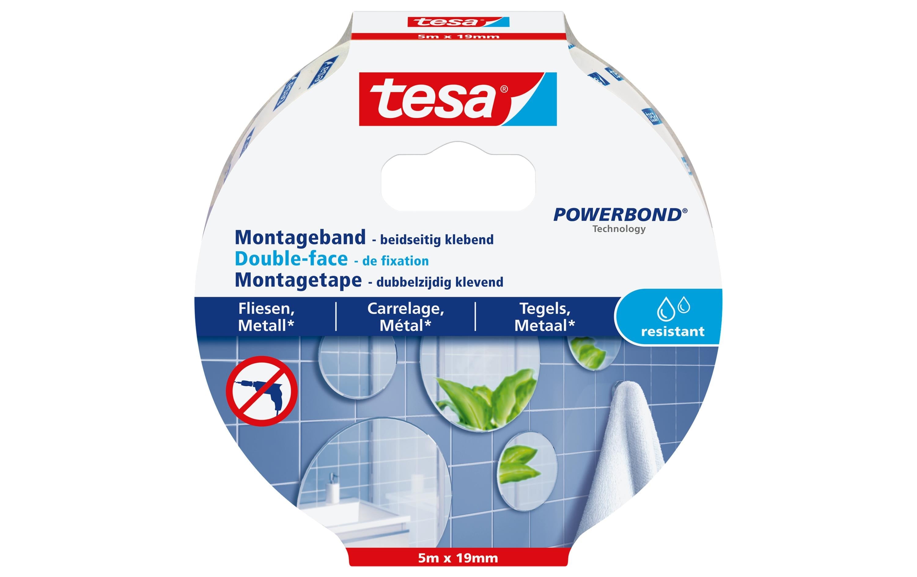 Montageband Fliesen, feuchtraumbeständig