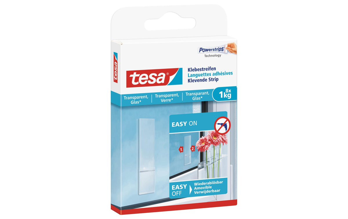Klebestreifen transparent, Glas, 1 kg