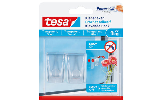 Klebehaken transparent, Glas, 1 kg