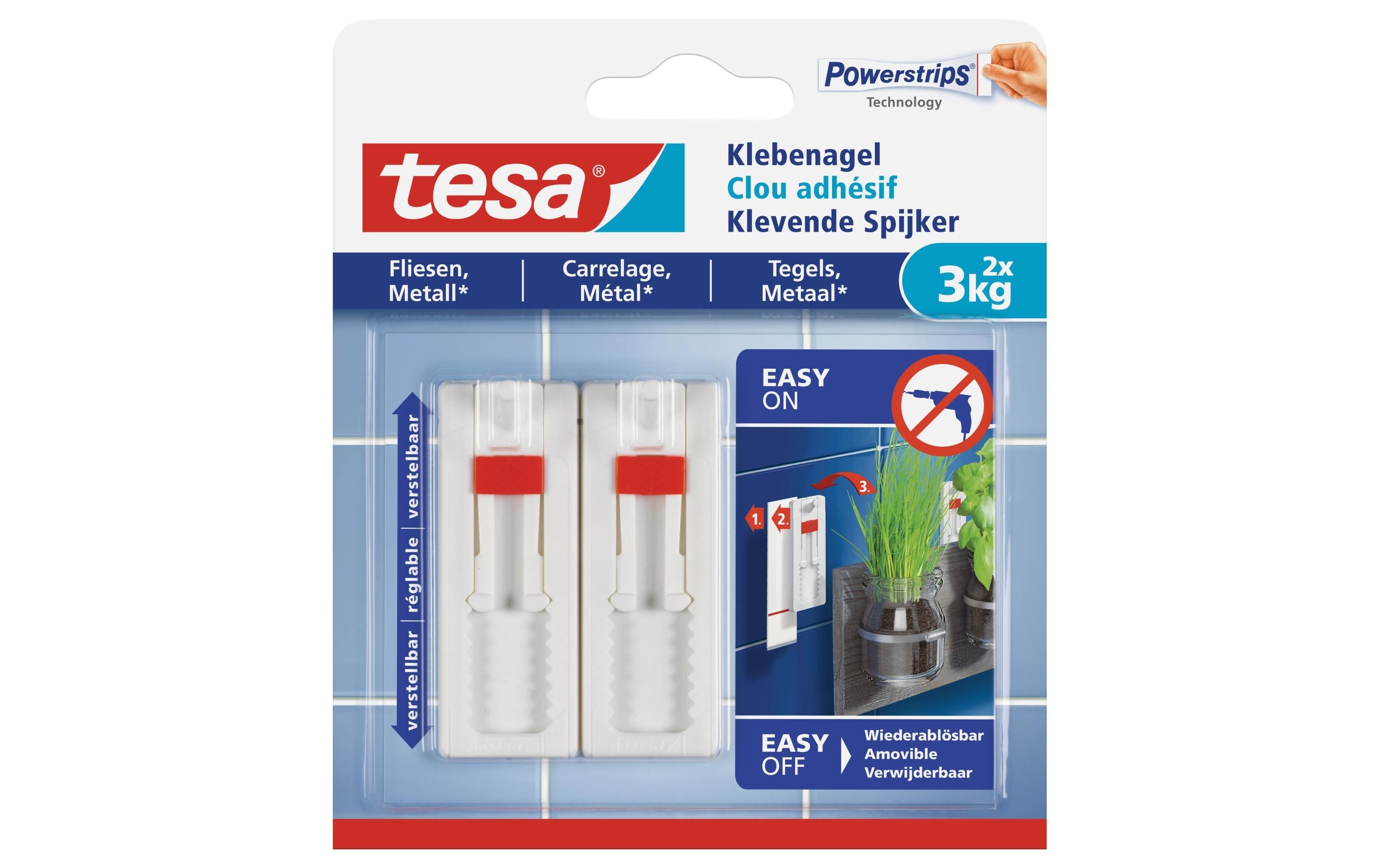 Klebenagel verstellbar, Fliesen, 3 kg