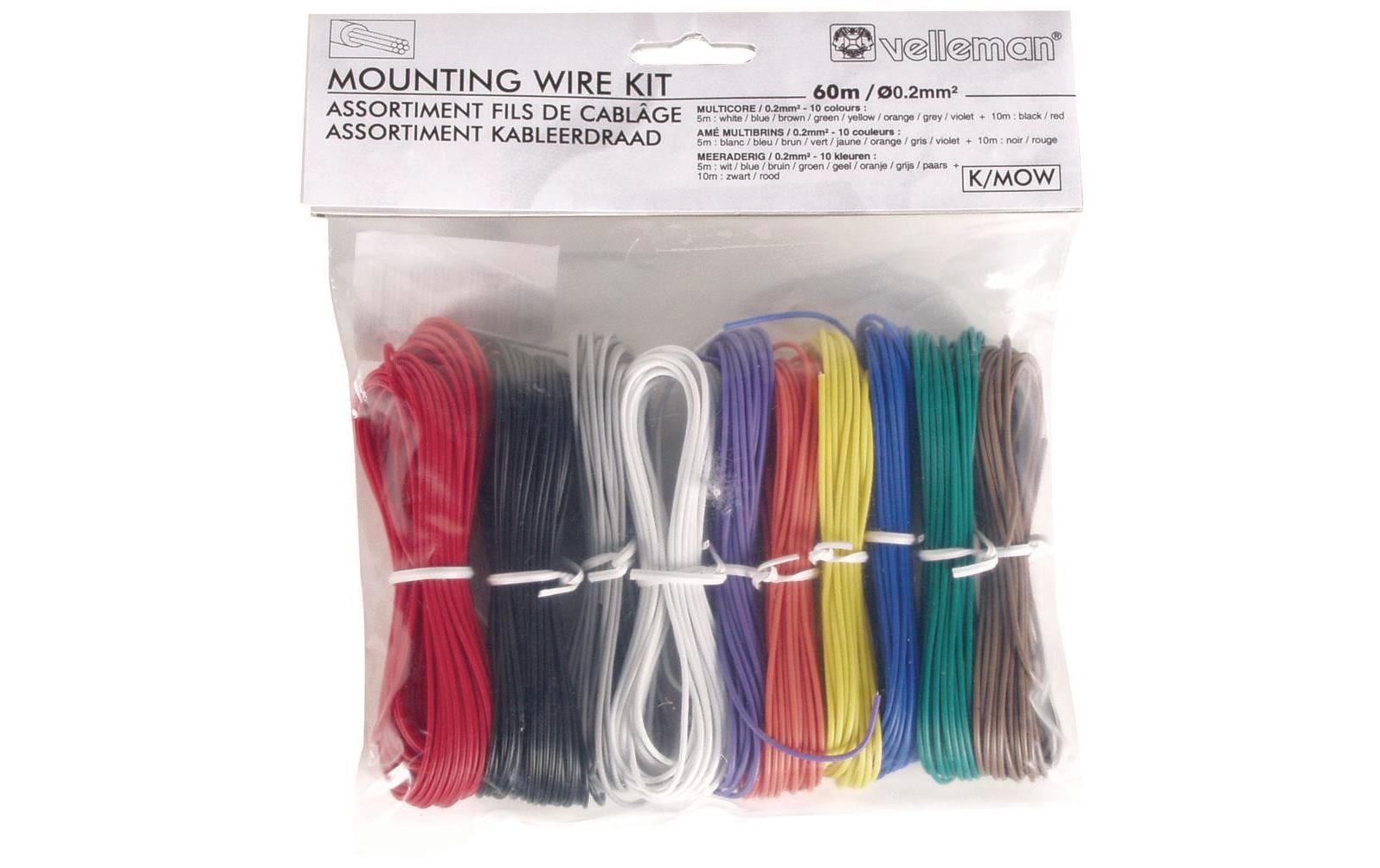 Velleman K/MOW Univ. Kabel Set,60m,10 Farb.