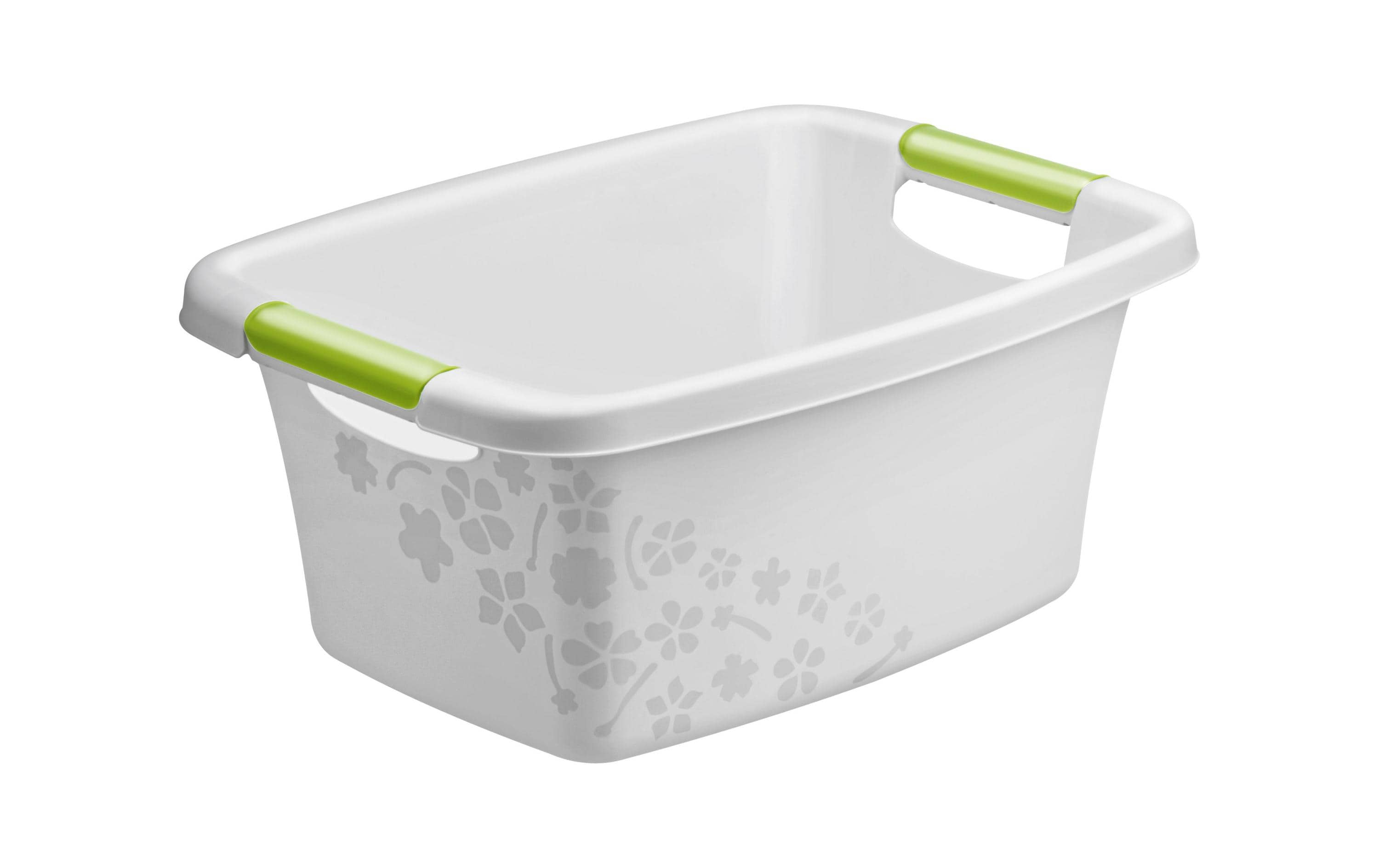 Rotho Wanne Flowers 12 Liter cool grey