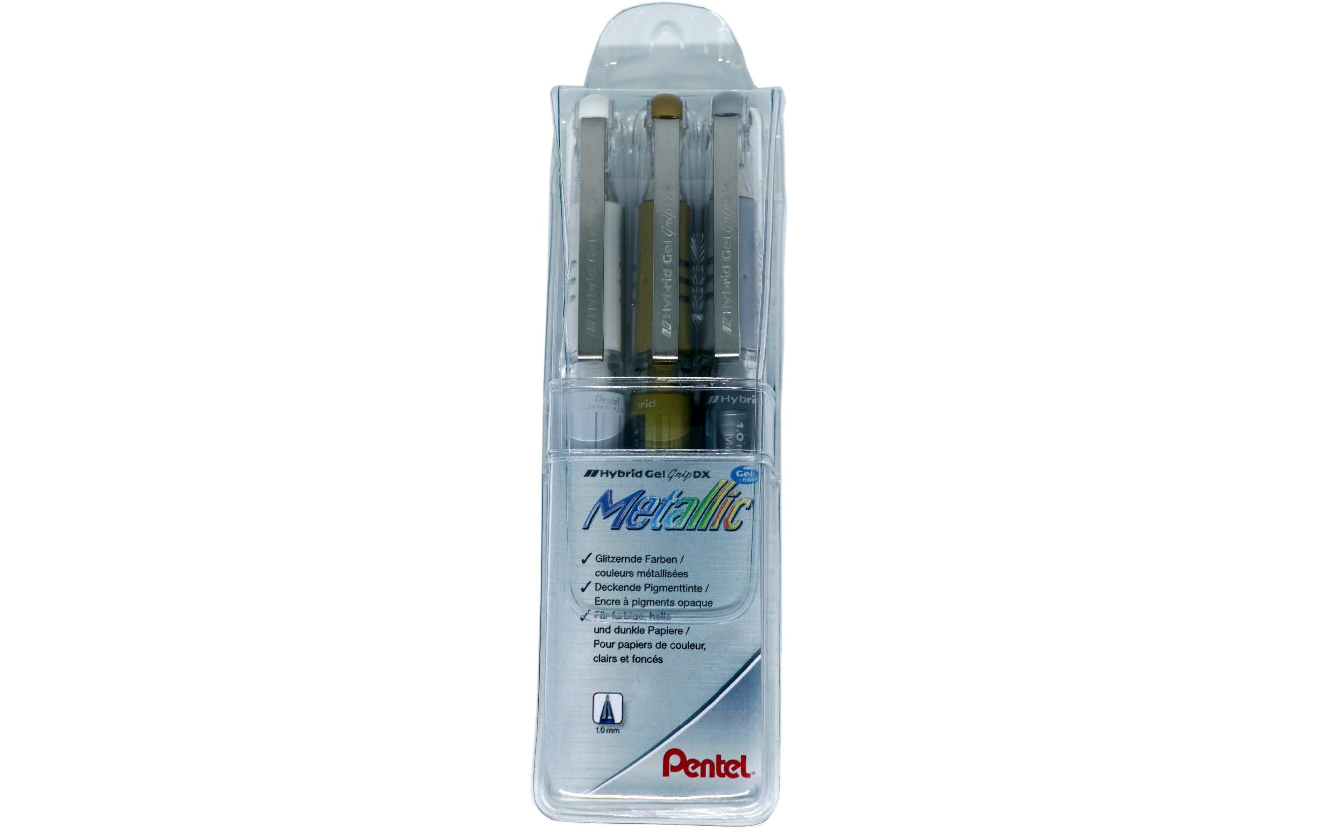 Pentel Hybrid Roller Gel Grip DX Metallic