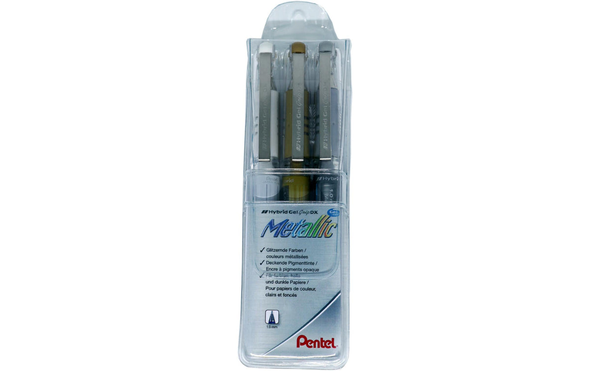 Pentel Hybrid Roller Gel Grip DX Metallic