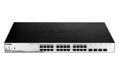 D-Link | DGS-1210-28MP/E:28Port SmartSwitch | 1Gbps, IGMP, 256xVLAN, QoS, PoE