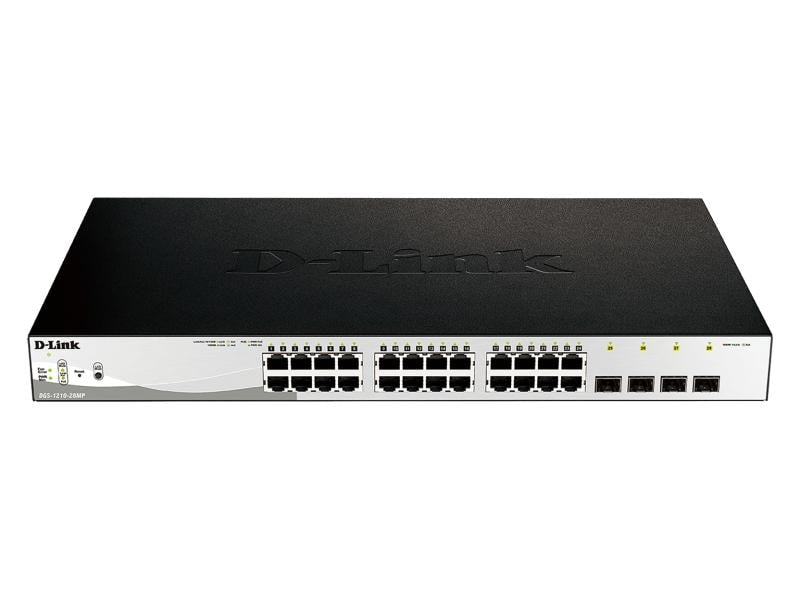 D-Link | DGS-1210-28MP/E:28Port SmartSwitch | 1Gbps, IGMP, 256xVLAN, QoS, PoE
