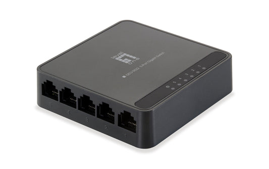 LevelOne | GEU-0522: 5-Port-Gigabit-Switch | 1000Mbps, externes Netzteil
