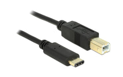 USB2.0-Kabel TypC - B : 50cm, schwarz