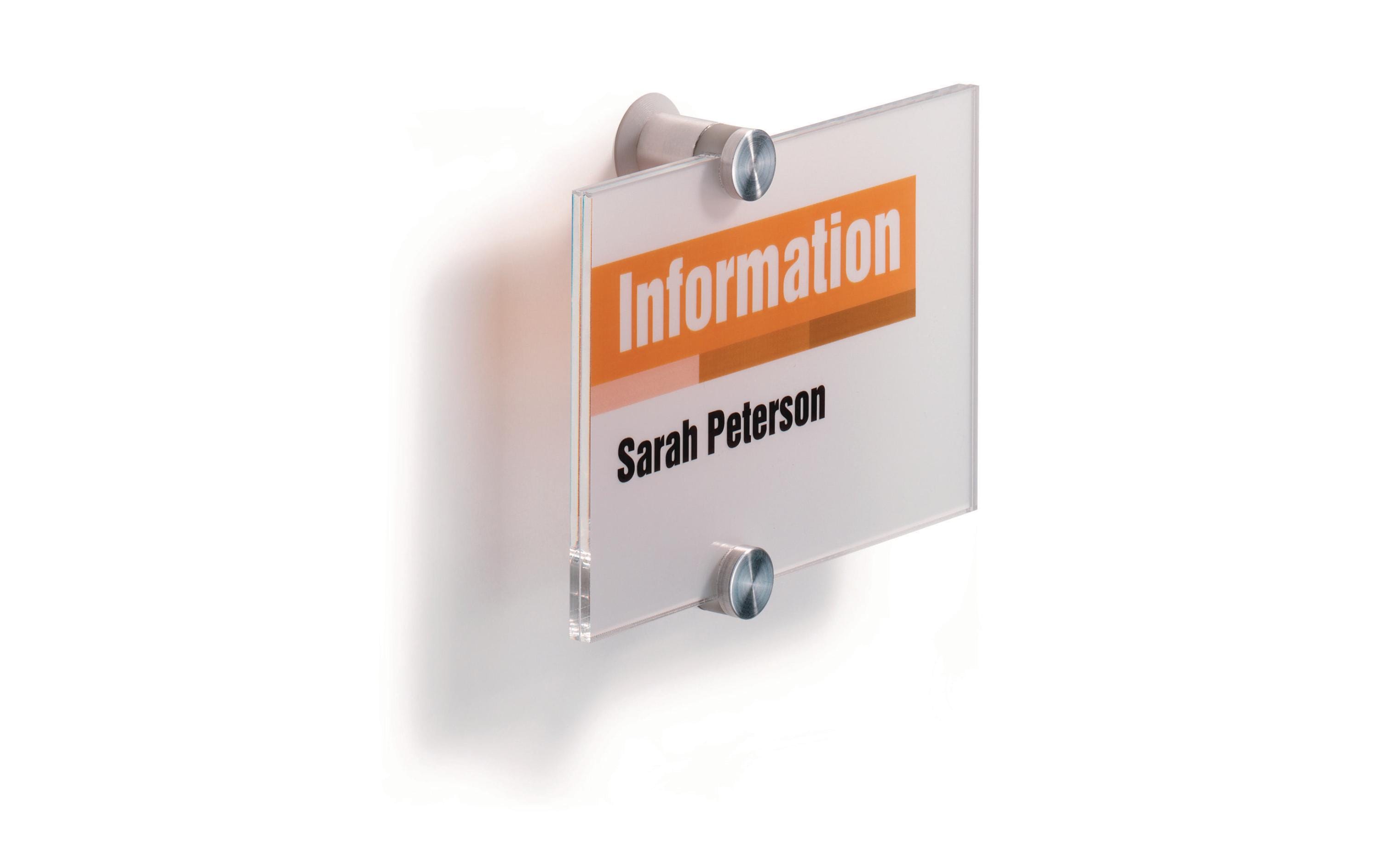 Durable Türschild Crystal Sign transparent