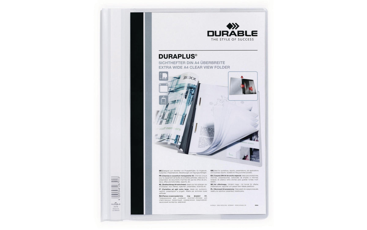DURABLE, Schnellhefter Duraplus Weiss
