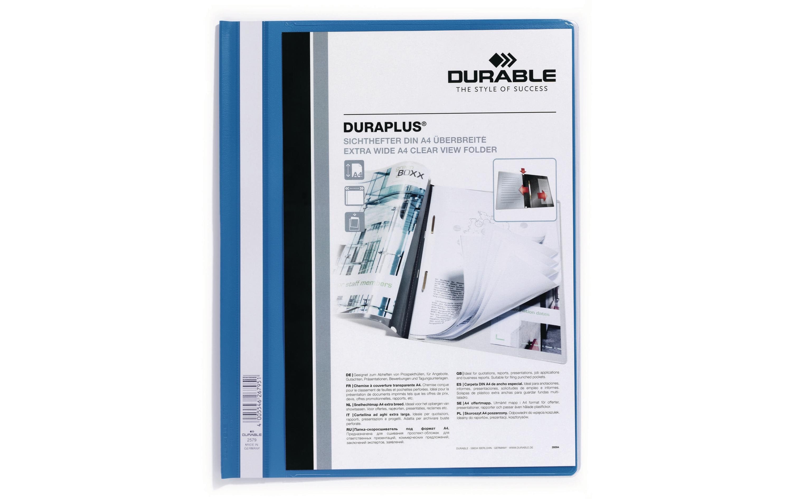 DURABLE, Schnellhefter Duraplus Blau