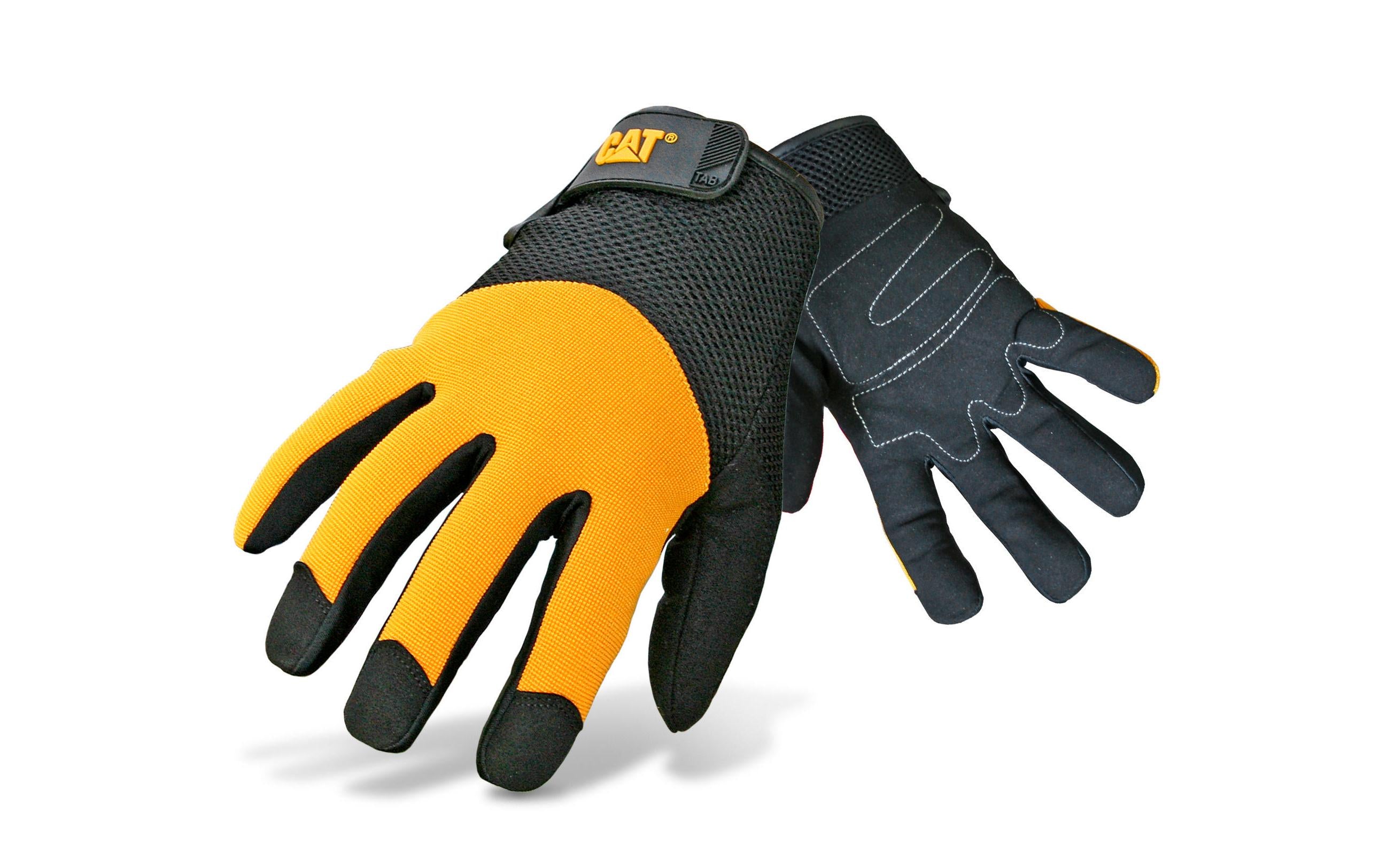 CAT, Arbeitshandschuh synthetisch, M, Gelb/