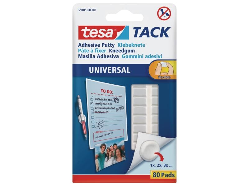 tesa | TACK Universal Klebeknete, 80 Pads