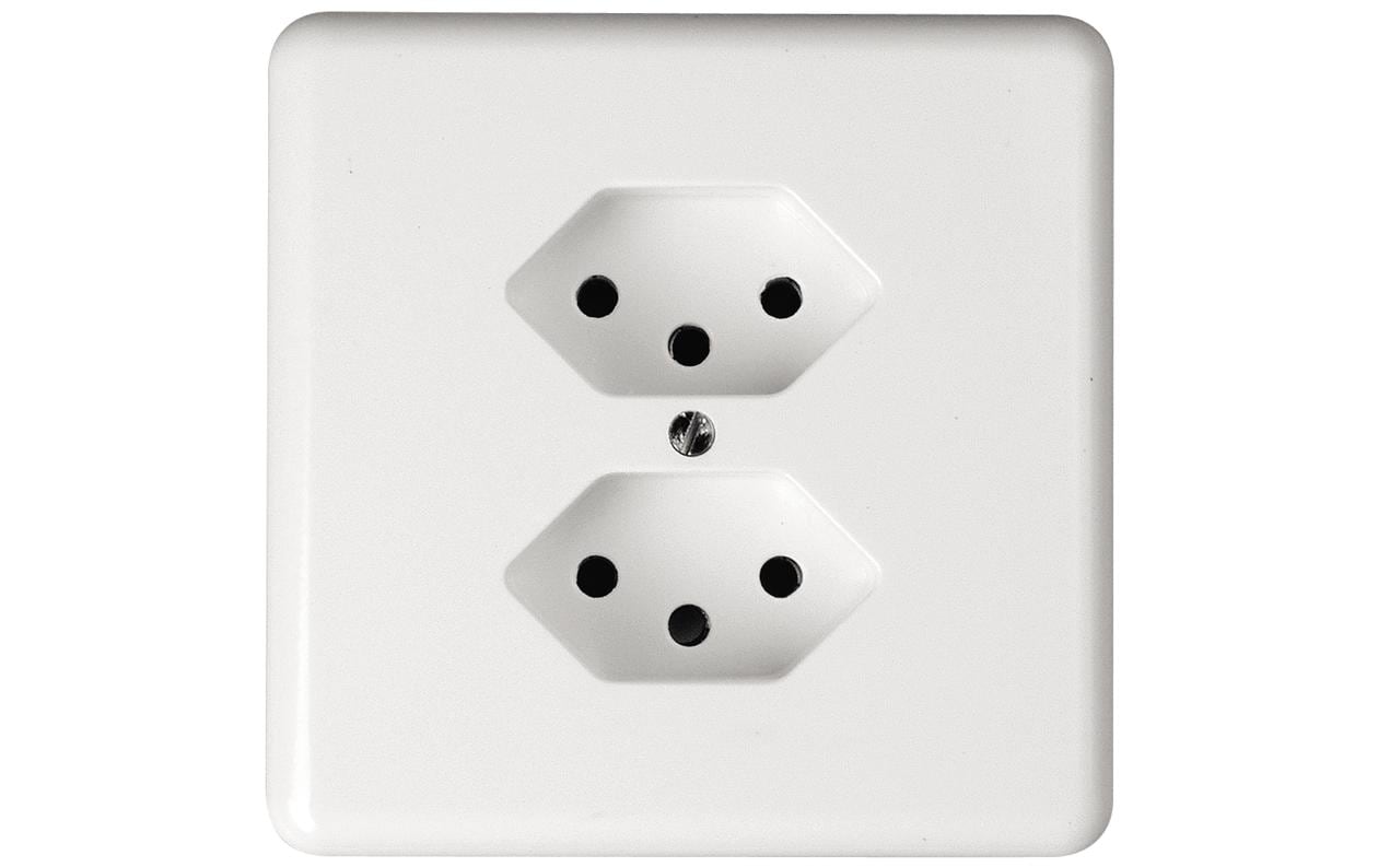 Steffen Steckdose 2xT13, UP, weiss
