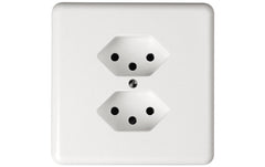 Steffen Steckdose 2xT13, UP, weiss
