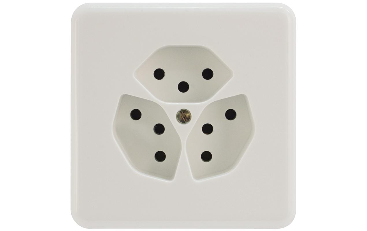 Steffen Steckdose 3xT13, UP, weiss