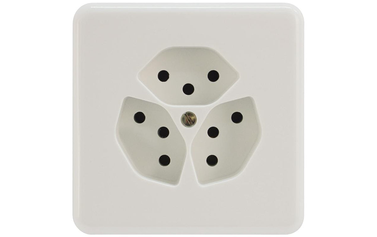 Steffen Steckdose 3xT13, UP, weiss