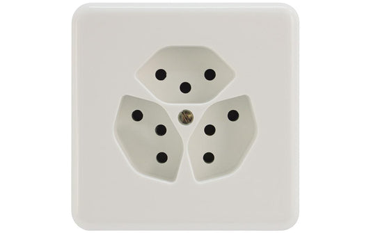 Steffen Steckdose 3xT13, UP, weiss