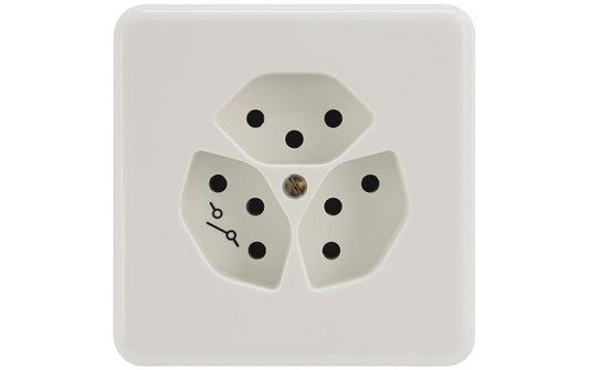 Steffen Steckdose 3xT13G, UP, weiss