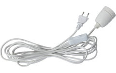 Kabelleuchte GLAZE m. Switch 5M E27 Weiss