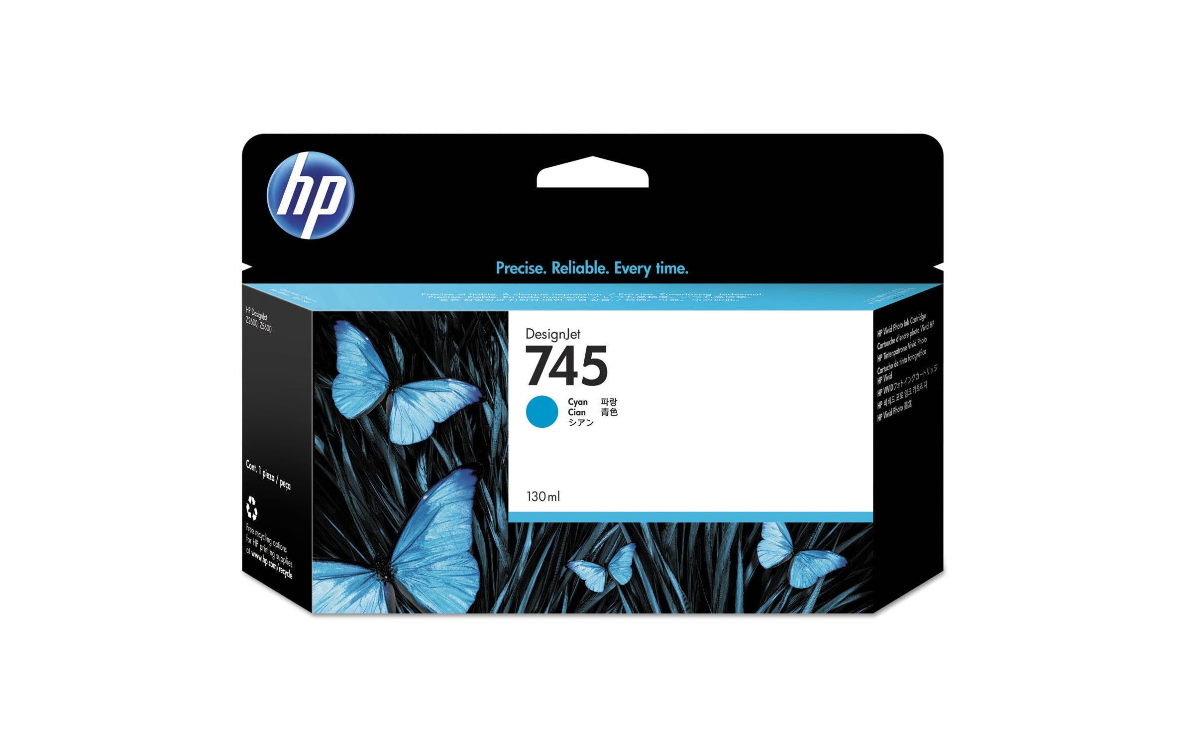 HP Tinte Nr. 745 Cyan (F9J97A)