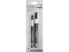 Sigel | Kreidemarker 20+50 2erPack | Rundspitze 1-2mm und Keilspitze 1-5mm