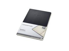 Sigel | Conceptum Notizblock Hardcover A5 | 120 Blatt kariert, 2-fach Lochung, schwarz