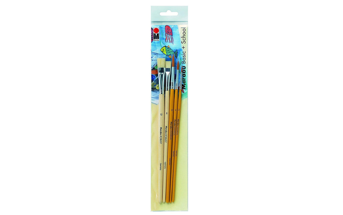 Marabu Pinsel-Set Basic + School