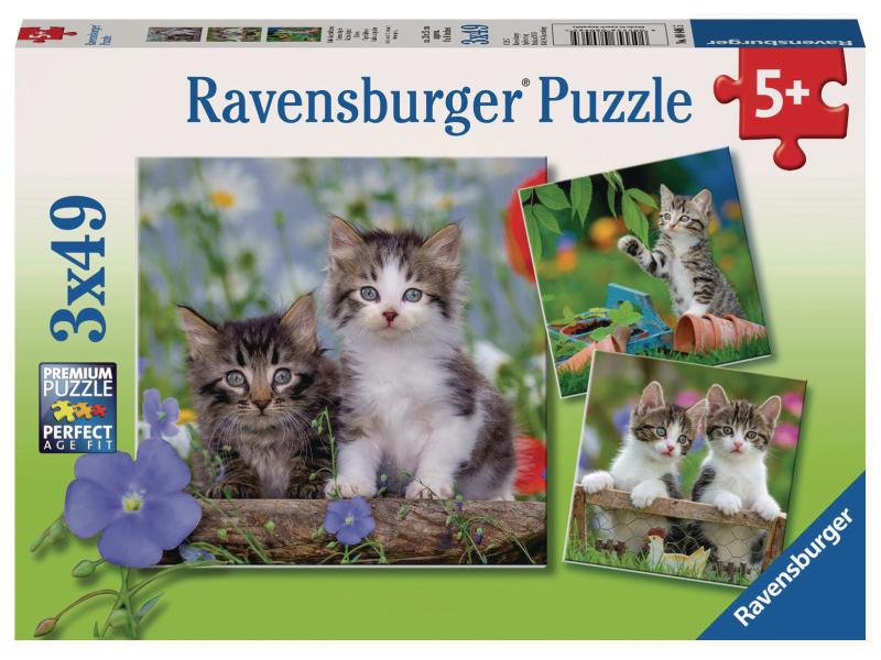 Ravensburger | Puzzle Süsse Samtpfötchen | 3 X 49 Teile