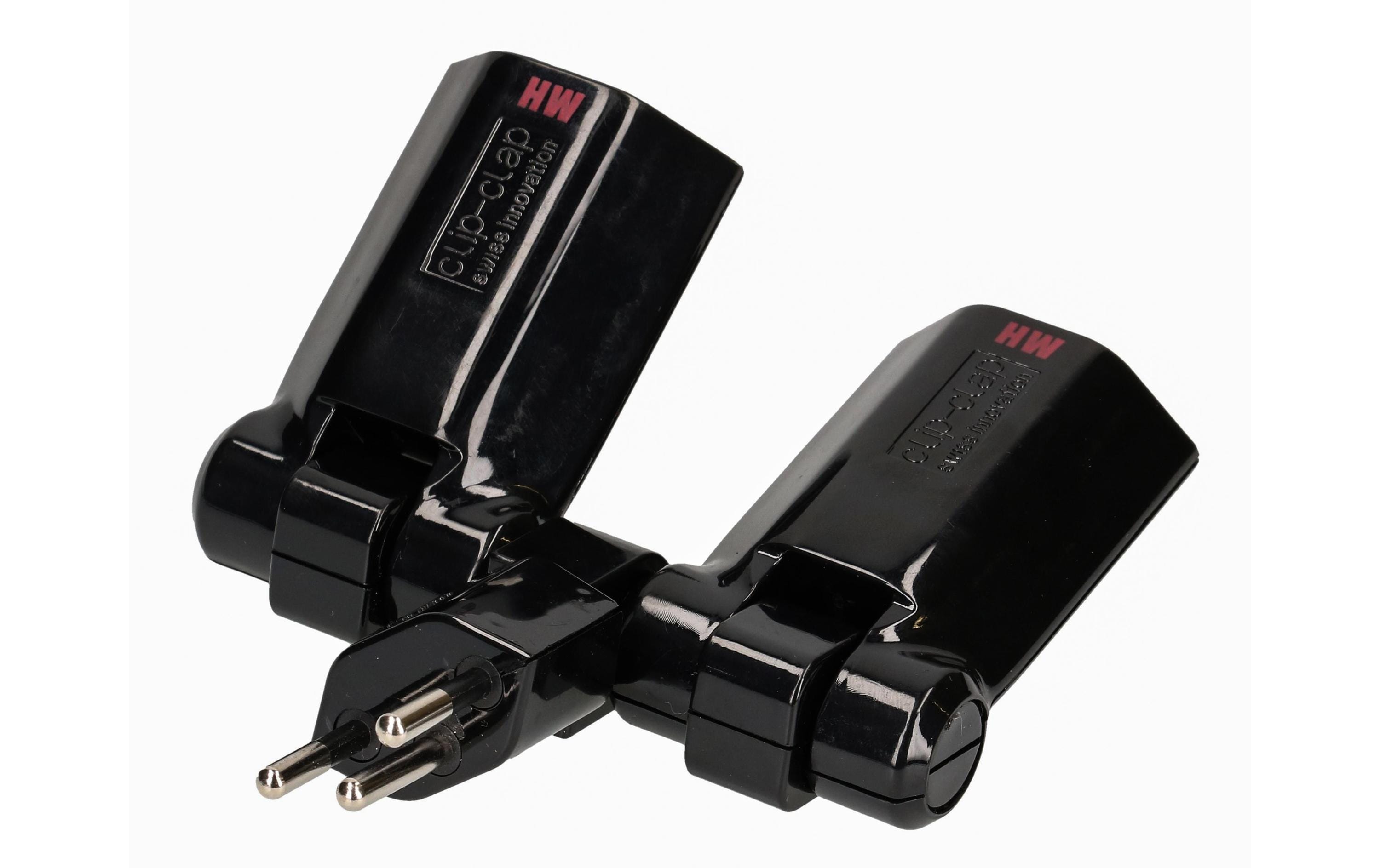 Abzweigstecker Clip-Clap 2xTyp13, schwarz