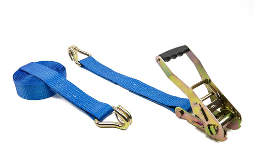Zurrfix | Zurrgurt 50mm Länge: 0.50 + 5.50/6.00m | LC 2500/5000 daN, Ratsche, Haken, Blau