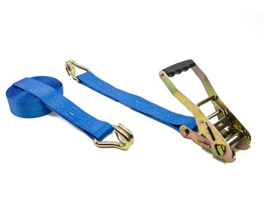 Zurrfix | Zurrgurt 50mm Länge: 0.50 + 5.50/6.00m | LC 2500/5000 daN, Ratsche, Haken, Blau