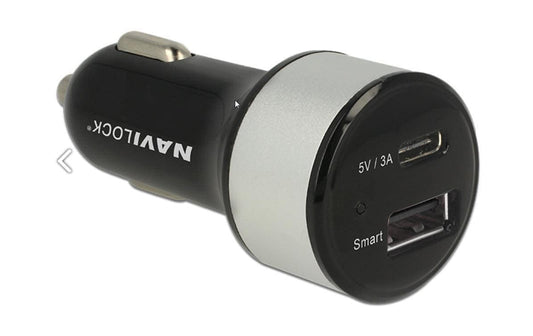 Navilock Car Adapter, 2x USB