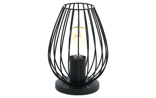 EGLO Leuchten | EGLO NEWTOWN Tischleuchte schwarz | Trend & Vintage / exkl. 1x E27 60W