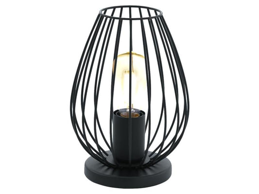 EGLO Leuchten | EGLO NEWTOWN Tischleuchte schwarz | Trend & Vintage / exkl. 1x E27 60W