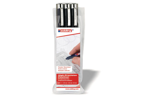 Edding Profipen 1800 3er-Set schwarz