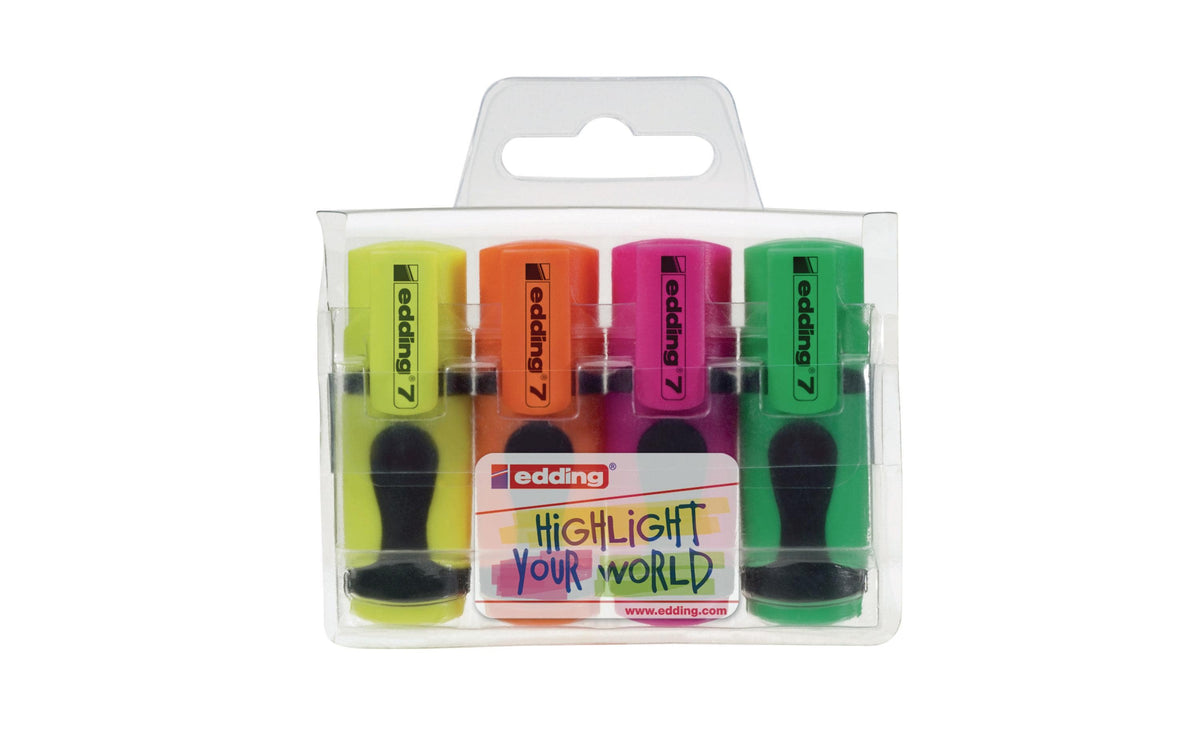 Edding Textmarker 7 Mini 4er-Set