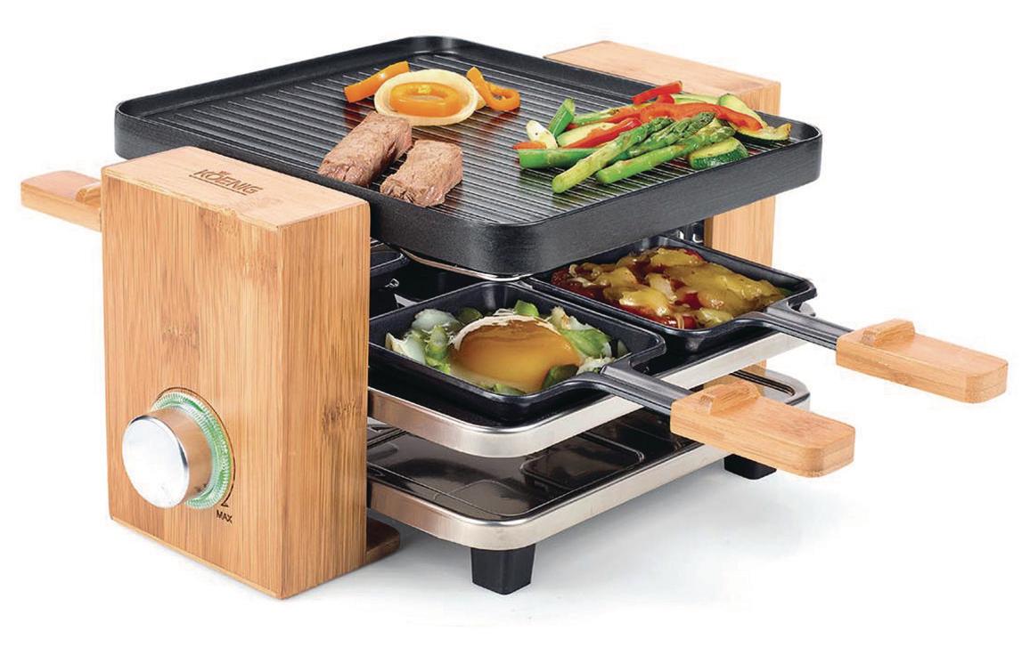 Koenig Raclette-Grill Bamboo 4er