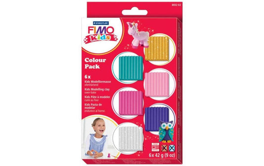 FIMO kids Modelliermasse 6er Pack Girlie