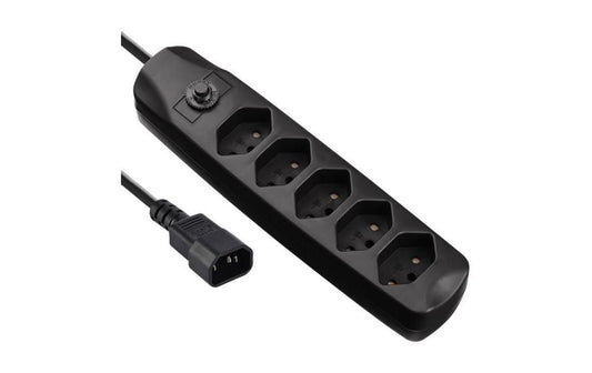 F.power Steckdosenleiste 5xT13/C14 2.0m sw