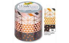 Folia, Washi Tape Hotfoil Kupfer/Mehrfarbig